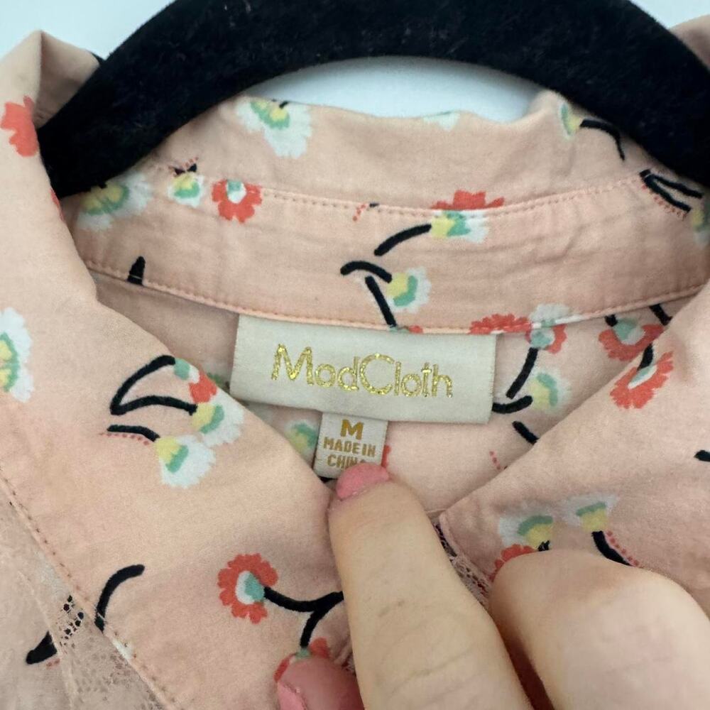 Y2k modcloth cotton button up - Picture 7 of 8